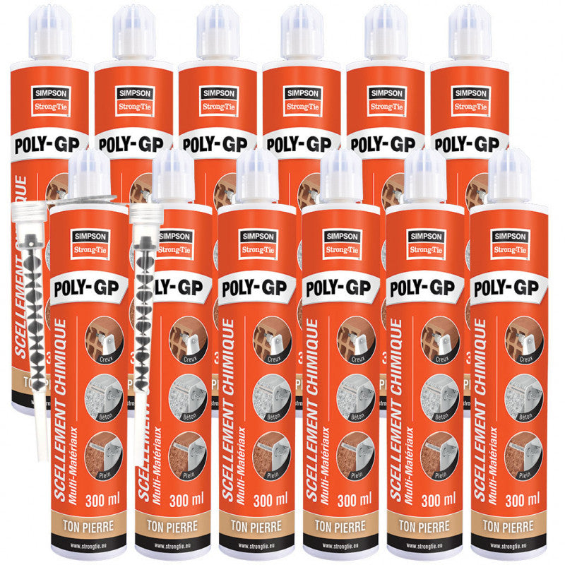 Résine POLY-GP Ton Pierre 300 ml – VENDU PAR CARTON DE 12 CARTOUCHES – SIMPSON