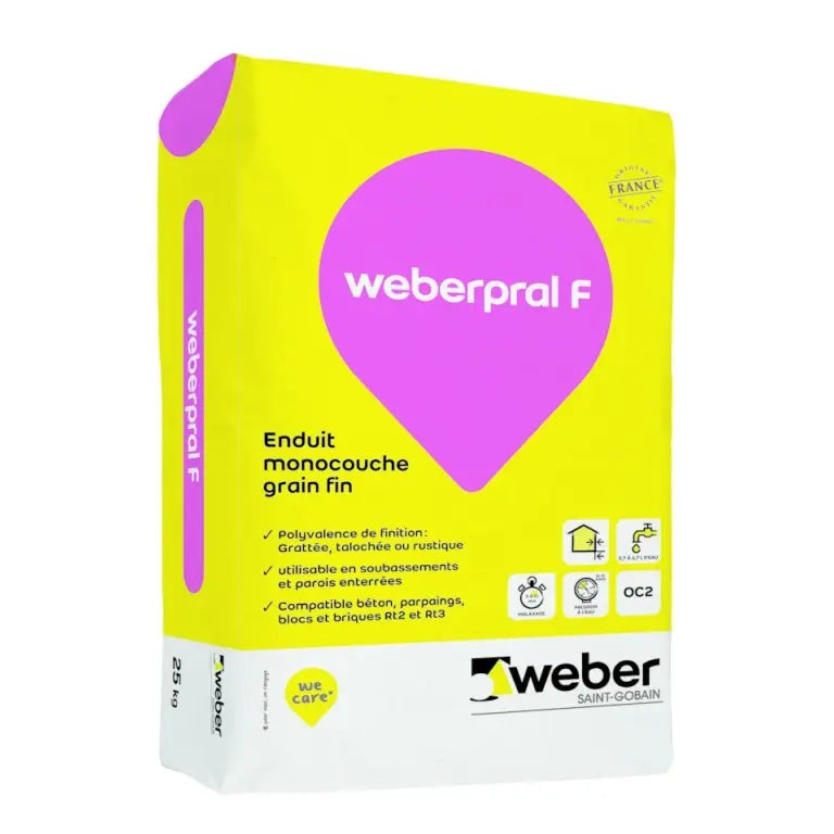 WEBER PRAL F - 1 PALETTE DE 48 SAC - 1T2 - COULEUR 015